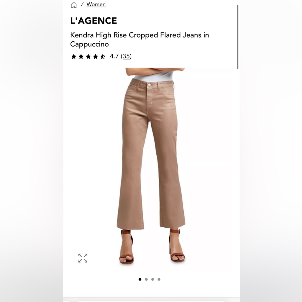 L'agence High Rise Cropped Flared Jeans In Cappucino